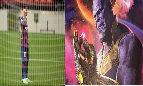 Hóa thân Thanos, Messi vẫn không cứu nổi Barca