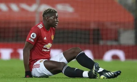 Man Utd run rẩy vì tình hình chấn thương của Paul Pogba