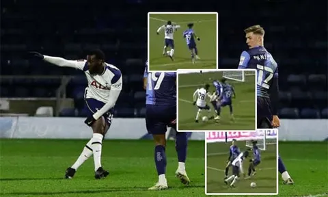 Ndombele biến 2 hậu vệ Wycombe thành gã hề, giúp Spurs thắng đậm
