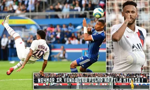 Neymar lập siêu phẩm, PSG chiến thắng nhọc nhằn trước Strasbourg