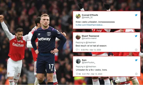 NHA hoãn, fan West Ham hóm hỉnh: "Đây là giai đoạn tuyệt nhất mùa giải"