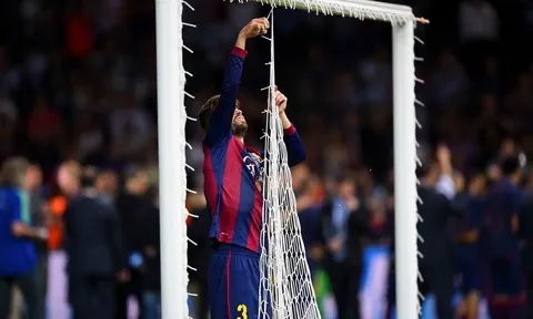 Nhìn lại khoảnh khắc Pique cắt lưới sau khi đánh bại Juve ở chung kết C1