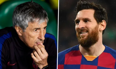 Nhìn Messi "cháy" hết công suất, Setien xót xa nói một lời