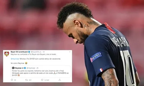 NHM phì cười vì Neymar nhầm lẫn Bayern Munich với Bayer Leverkusen