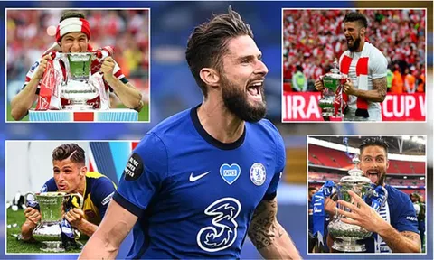 Olivier Giroud: "Lá bùa" hộ mệnh của Chelsea tại FA Cup