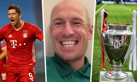 Robben nhắn sao Bayern: 'Hãy vô địch Champions League rồi đến Groningen đá với tôi'