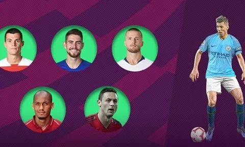 Rodri ở đâu so với 5 tiền vệ phòng ngự hàng đầu Premier League?