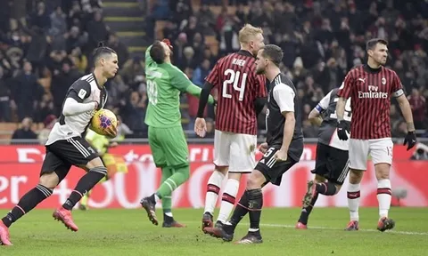 Ronaldo ghi bàn phút 90+1, Juventus hòa nghẹt thở với AC Milan