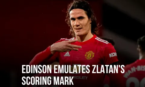 Liên tục nổ súng, Cavani cân bằng thành tích của Ibra ở Man Utd