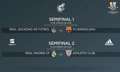 Barcelona và Real Madrid xác nhận thông tin về Bán kết Siêu cúp Tây Ban Nha