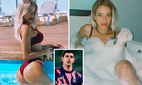 Courtois bị người đẹp bốc lửa phủ nhận yêu đương