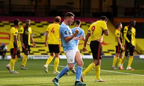 Thua thảm Man City, Watford rơi vào 'cửa tử'