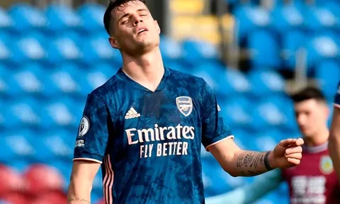"Tội đồ" Xhaka khiến Arsenal mất điểm cay đắng trước Burnley