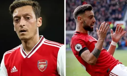 Tới M.U chưa lâu, Fernandes đã khiến Ozil phải ngước nhìn