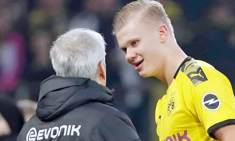 Trước cuộc thư hùng, HLV Dortmund thỉnh cầu Haaland làm "điều tàn nhẫn" với PSG