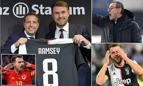 Bỏ Arsenal, Ramsey đang "chết dần chết mòn" tại Juventus