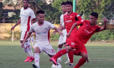 U22 Việt Nam cầm hòa Viettel trong trận đấu có 4 bàn thắng