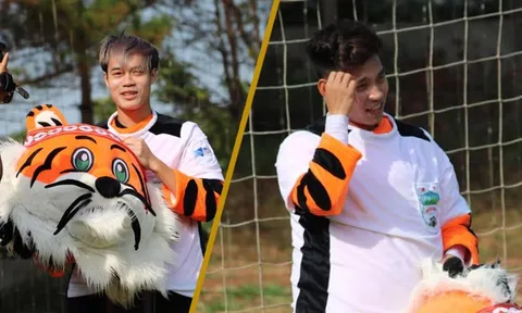 Văn Toàn, Văn Thanh ngại ngùng, vào vai cosplay "chú Hổ" của HAGL