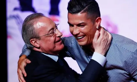Video Ronaldo tái ngộ chủ tịch Perez ở Madrid