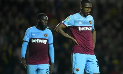 Vừa thắng Man United, West Ham đã thất bại kinh hoàng trước đội Hạng Ba
