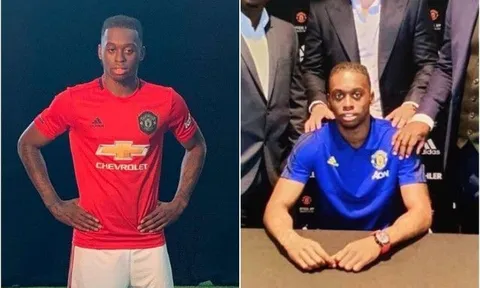 Kiểm tra y tế xong xuôi, Wan-Bissaka lạ lẫm trong áo xanh - đỏ của Man Utd