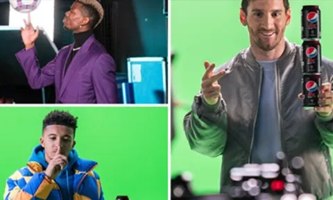Messi xuất hiện cực ấn tượng bên cạnh Pogba, Sancho và Van de Sanden