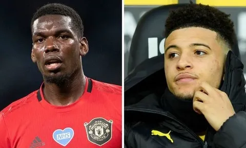 Pogba khiến CĐV M.U phát rồ: "Cuối cùng đã về 1 đội với Sancho"