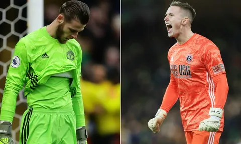 Cùng một tình huống, Henderson cho thấy sự khác biệt với De Gea