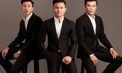 Bộ ba ngôi sao Quang Hải -Tiến Dũng -Văn Hậu khoe vẻ đẹp không tì vết