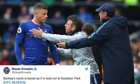 Tiền vệ Chelsea liên tục bị la ó ở Goodison Park