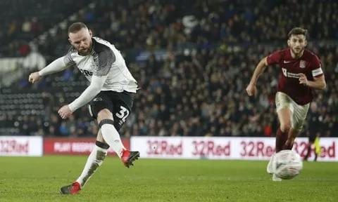 Rooney ghi bàn quyết định, đưa Derby gặp Man Utd ở vòng 5 FA Cup