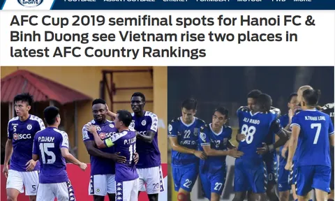 AFC "tặng quà" bóng đá Việt Nam sau khi Hà Nội, Bình Dương đi tiếp tại AFC Cup