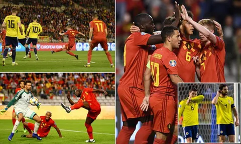 Lukaku bùng nổ,  Bỉ giành chiến thắng đậm trước Scotland