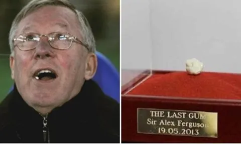 Bã kẹo cao su của Sir Alex Ferguson được bán với giá 517.000 USD