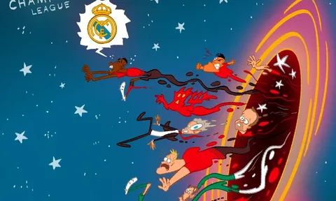 Biếm họa: M.U rơi vào hố đen; 'Cái búng tay' giúp Tottenham thoát hiểm