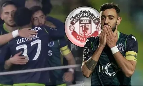 Fernandes ra dấu khi ghi bàn, ngày đến Old Trafford gần hơn bao giờ hết