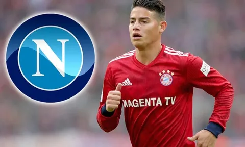 Choáng với số tiền khủng mà Napoli cần chi ra để có James Rodriguez