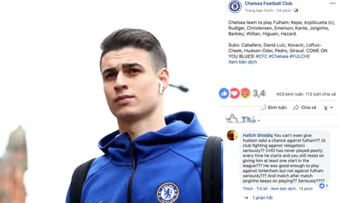 Sốc! Chelsea chưa đá, NHM đã phẫn nộ trên mạng xã hội