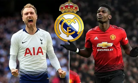 Cơn đau đầu của Real Madrid: Pogba hay Eriksen?