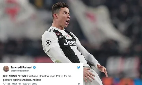 CHÍNH THỨC: UEFA đưa ra phán quyết về pha ăn mừng của Ronaldo