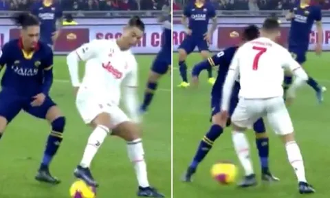 Xoay compa siêu đẳng, Ronaldo biến Smalling thành trò hề