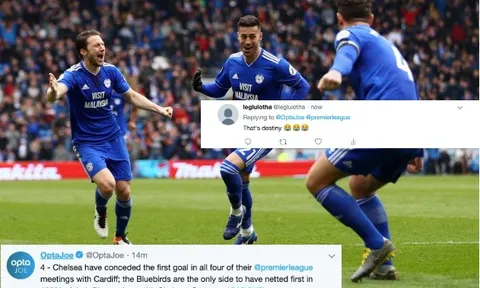 'Định mệnh đã khiến Chelsea bị thủng lưới trước Cardiff'