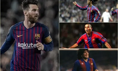 Đội hình 11 siêu sao Nam Mỹ xuất sắc nhất trong lịch sử Barca: Hàng công cực khủng