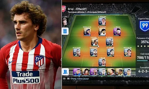 Griezmann để lộ đội hình trong mơ, màu áo ưa thích là Arsenal