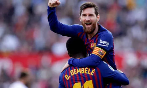 Hóa 'thánh' sau sai lầm, Messi đưa Barca ngược dòng tại Sanchez Pizjuan