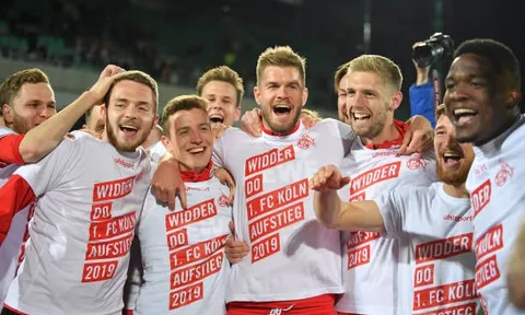 Lập hattrick, tiền đạo kỷ lục đưa Cologne trở lại Bundesliga