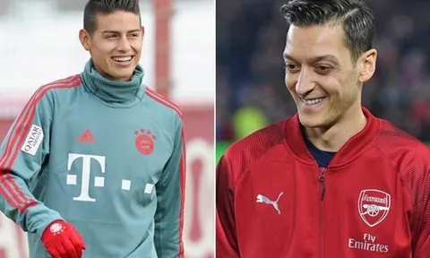Nếu Arsenal phải chia tay Ozil, "song James" sẽ là sự thay thế sáng giá