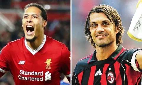 Người hâm mộ nói gì khi so sánh Maldini với Van Dijk?