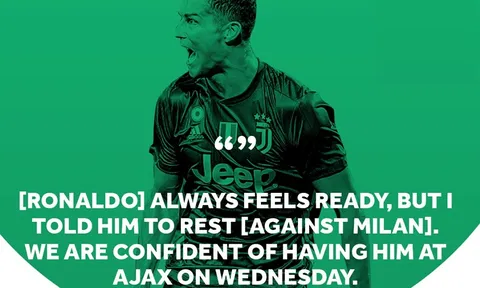 Max Allegri dùng 6 từ để mô tả trạng thái của Ronaldo