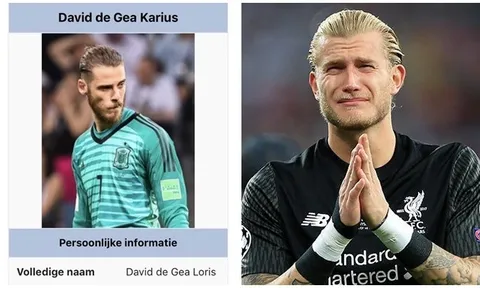 SỐC! De Gea được đổi tên thành "David de Gea... Karius"